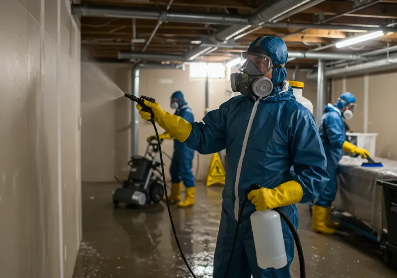 Basement Sanitization and Antimicrobial Treatment process in Ohatchee, AL