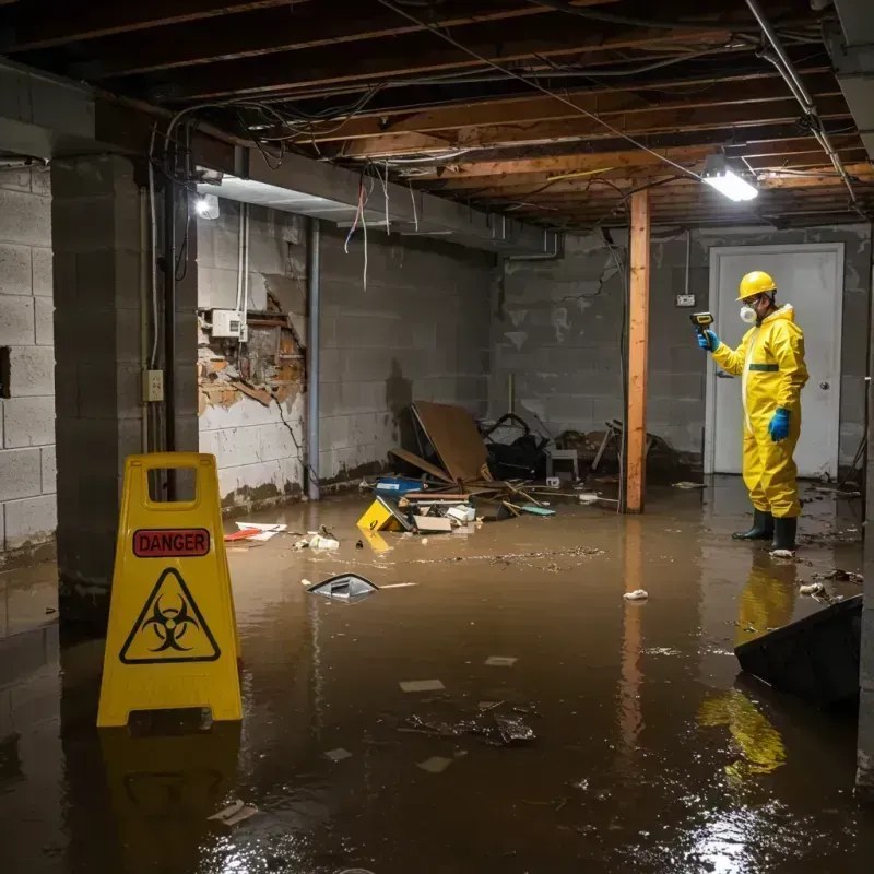 Flooded Basement Electrical Hazard in Ohatchee, AL Property